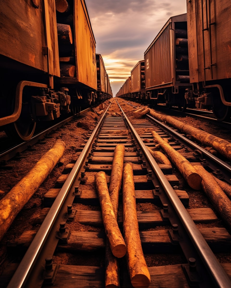 Wood transportation by rail