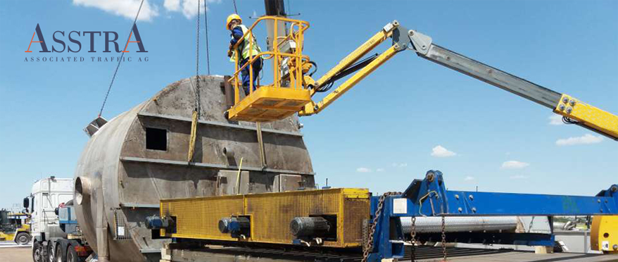 Transportation of a wood-chip production plant 